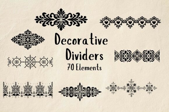 70 Decorative Dividers: Graphics & Elements