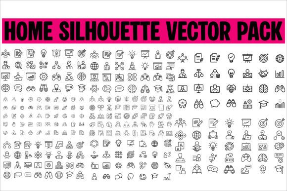 Black Silhouette Vector Set for Graphics & Crafts