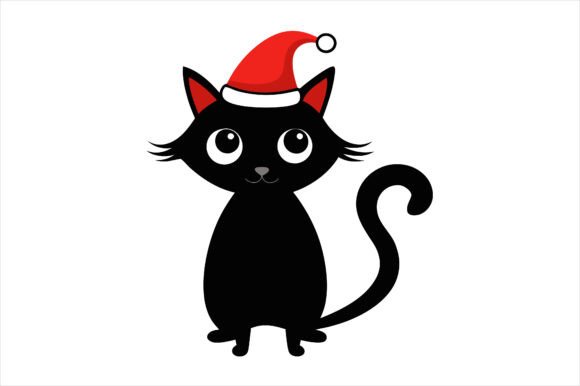 Christmas Cat Graphics & Print Materials Mockups