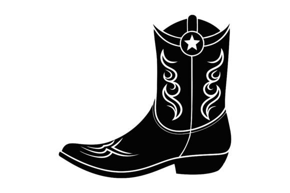 Cowboy Boot Silhouette: Free Graphics for Blogs
