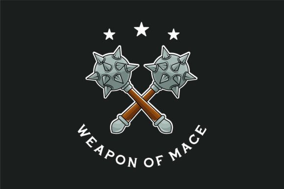 Cross Mace Weapon Logo Vector Design for Bold Graphics