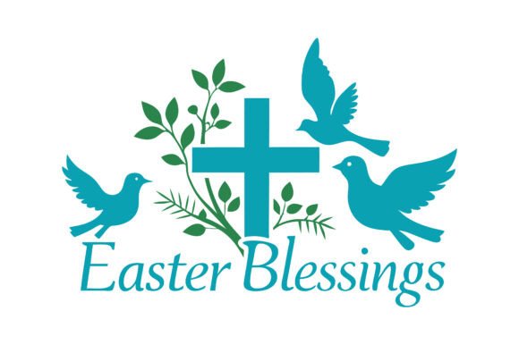 Easter Blessings Silhouette: Free Graphics