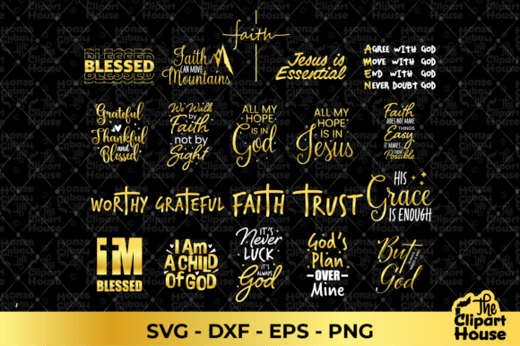 Faith Quotes Bundle: Graphics for Crafts
