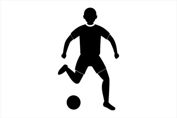 Footballer Silhouette Vector Icon: Freebies & Graphics
