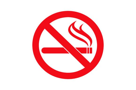 Freebies Graphics: No Smoking Sign Silhouette Vector Icon