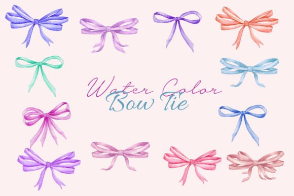 Hand Painted Bow Tie Vector Graphics & Illustrations