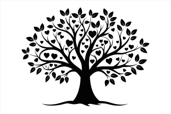 Heart-Shaped Leaves Tree Icon: Graphics & Freebies