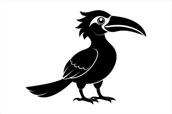 Hornbill Bird Silhouette Vector Icon Freebies Graphics