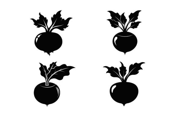 Kohlrabi Silhouette Graphics & Mockups