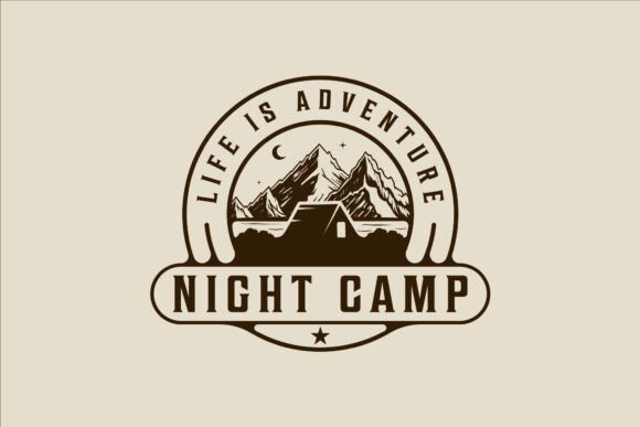 Night Camp Vector: Logos & Graphics for Crafters