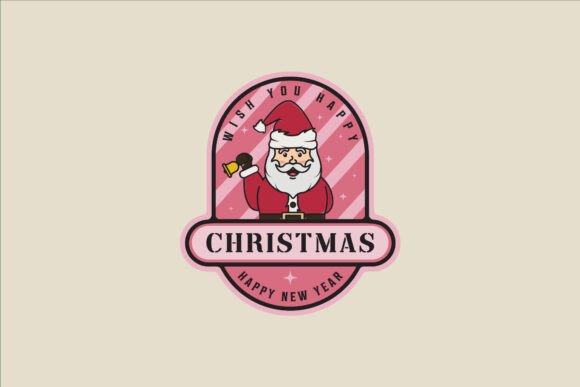 Review: Christmas Santa Claus Emblem Logo Line