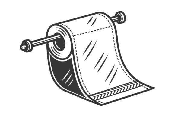 Reviewing the Paper Towel Silhouette Icon Vector