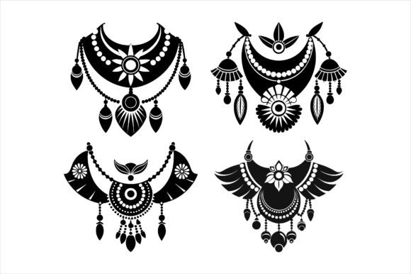 Tribal Silhouette Graphics for Print Materials Mockups