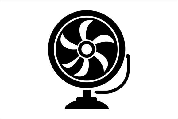 Ventilator Silhouette Vector Icon: Graphics for Print Materials Mockups
