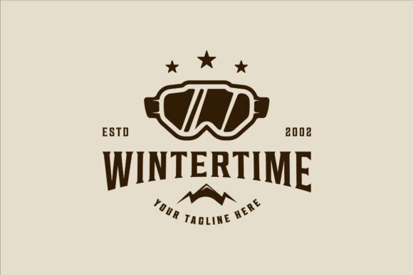 Winter Goggles Logo: Vintage Graphics & Logos