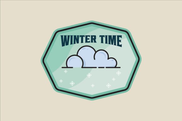 Winter Snow Cloud Emblem: Logos & Graphics