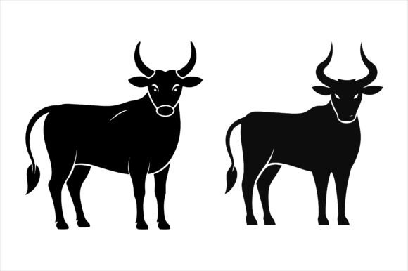 Zebu Silhouette Graphics & Print Materials Mockups